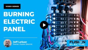 electrical panel is burning